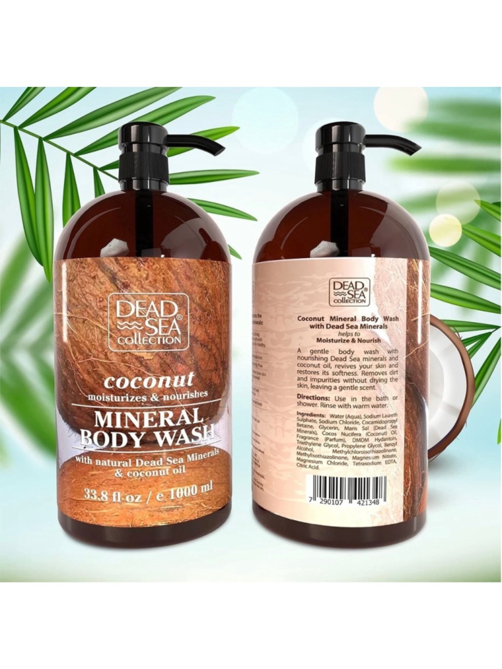 Dead Sea Collection Coconut Mineral Moisturizes & Nourish Body Wash 33.8 fl. Oz